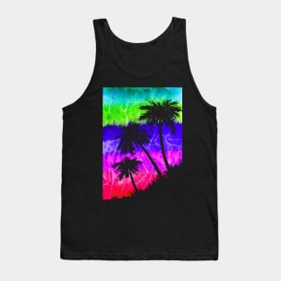 Surreal Palm Trees Silhouettes Tank Top